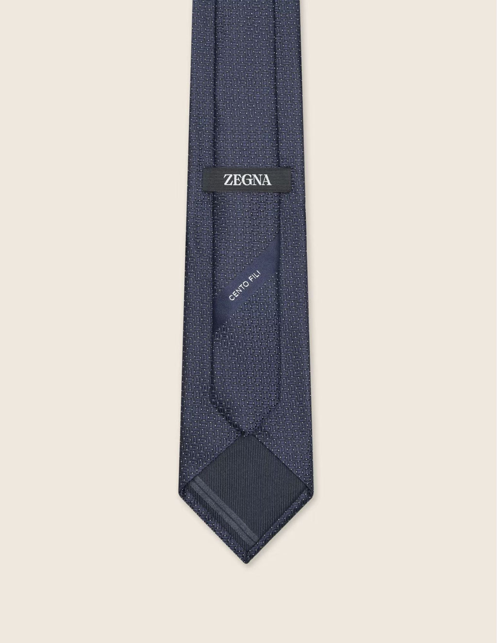 Zegna CENTO FILI Silk Tie | Navy