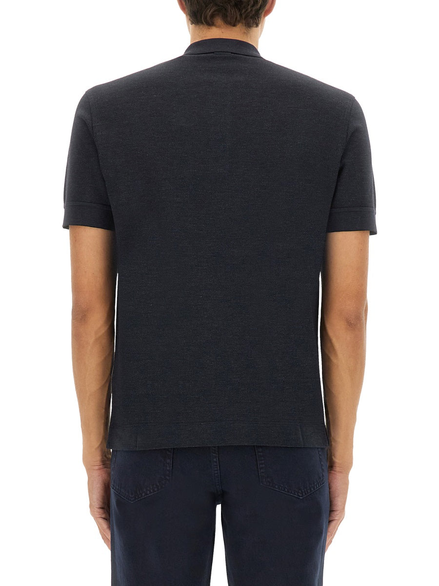 Zegna Men Cotton Blend Polo Shirt