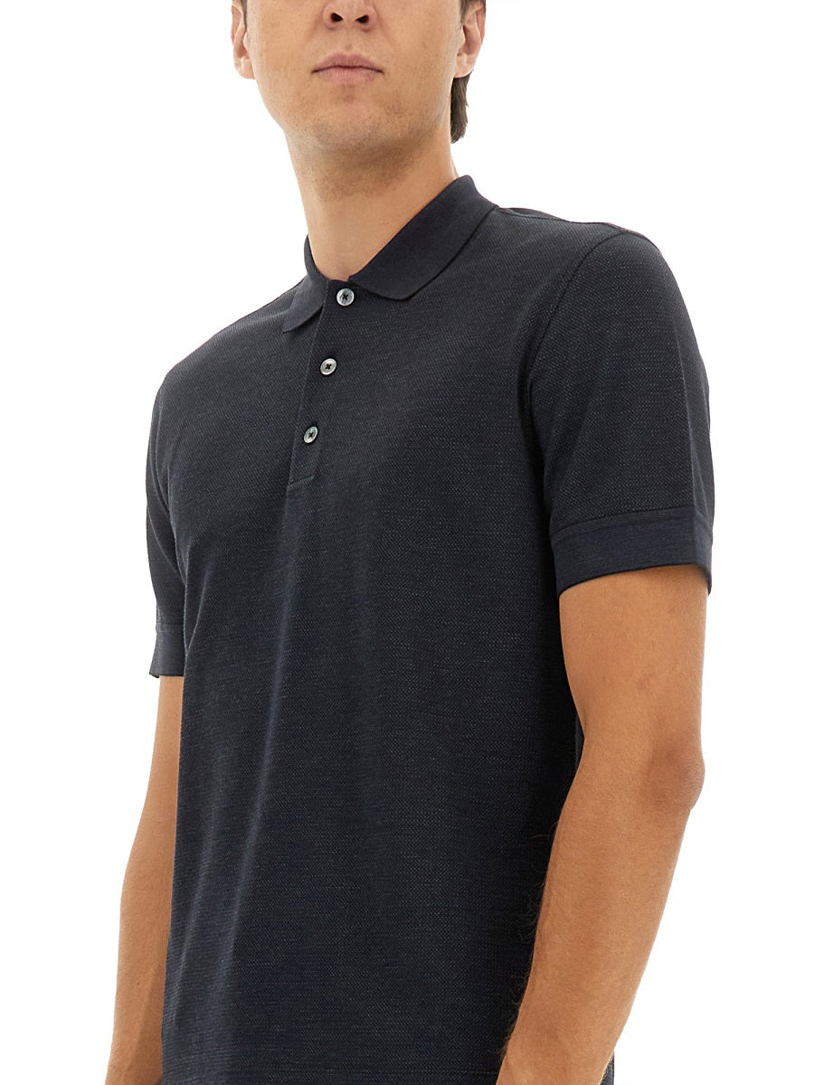 Zegna Men Cotton Blend Polo Shirt