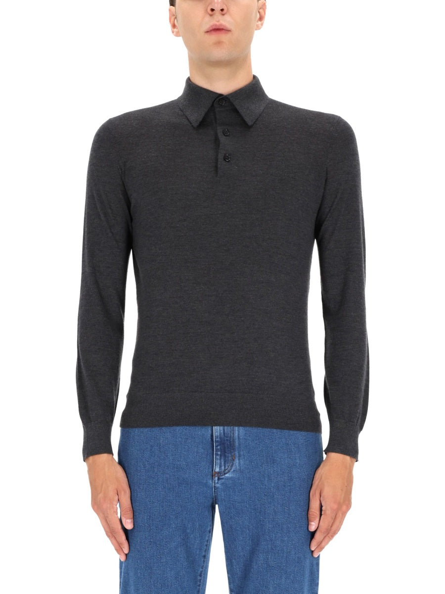 Zegna Men Cashmere Polo Shirt