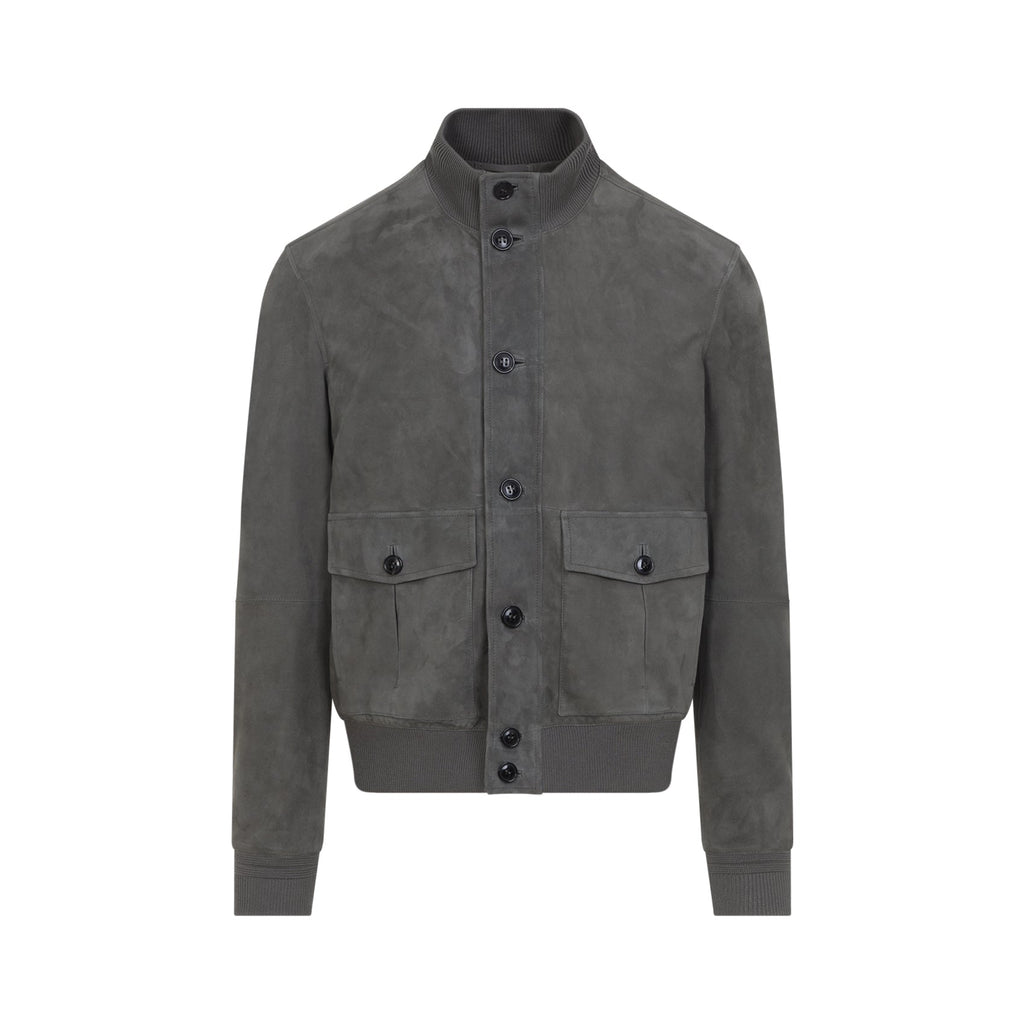 Zegna Leather Blouson Jacket Men