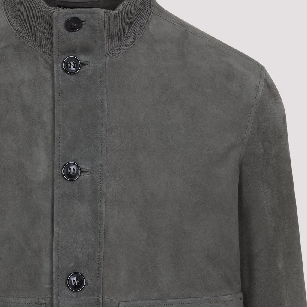 Zegna Leather Blouson Jacket Men