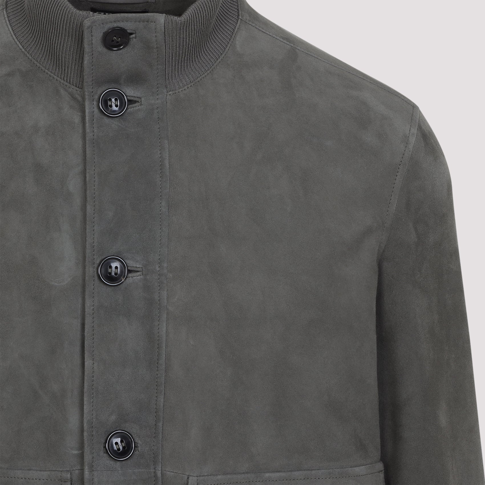 Zegna Leather Blouson Jacket Men