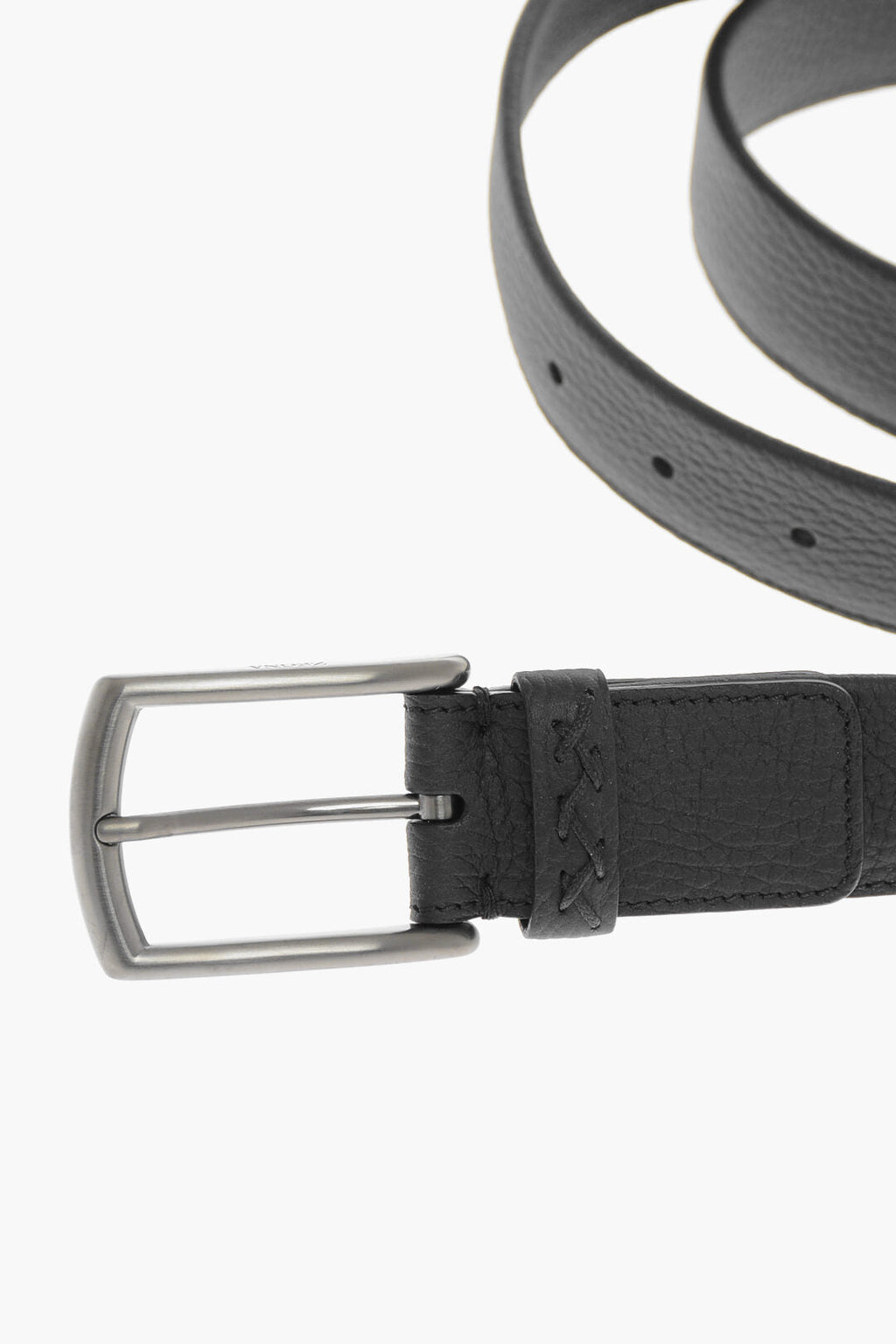 1500~Hammered Leather Belt with Metal Buckle