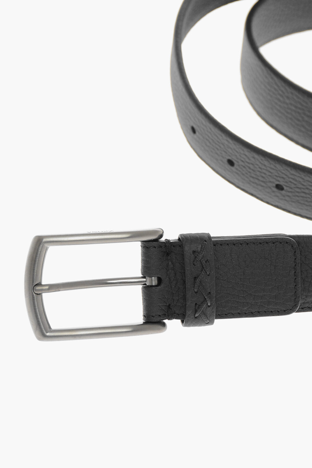 1500~Hammered Leather Belt with Metal Buckle