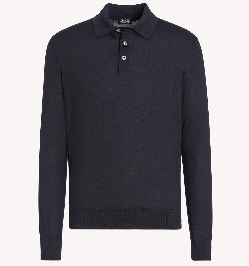 Zegna Polo in Navy Blue