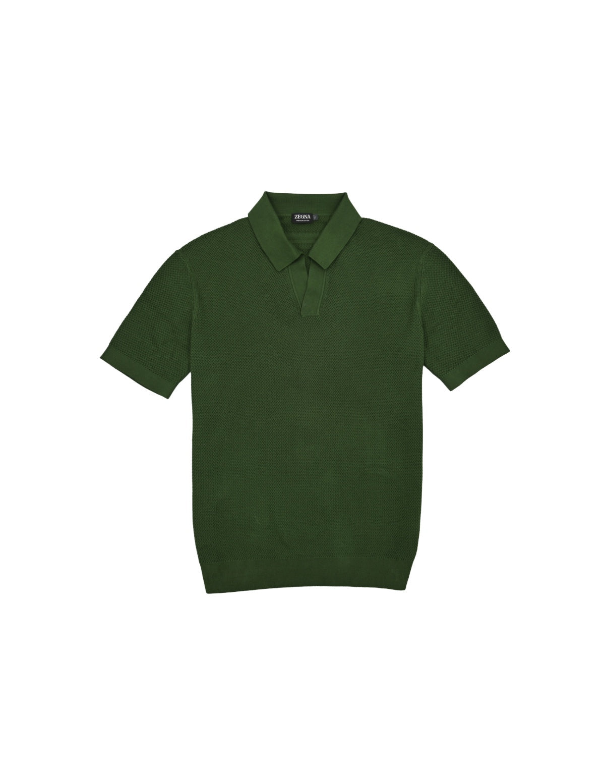 Zegna Premium Cotton Johnny Collar Polo