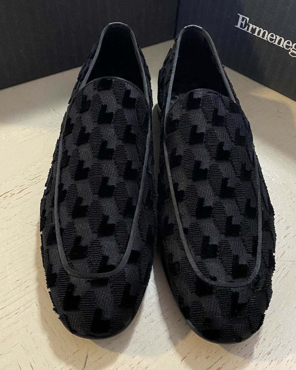 New $650 Ermenegildo Zegna Loafers Shoes Black 9.5 US Italy