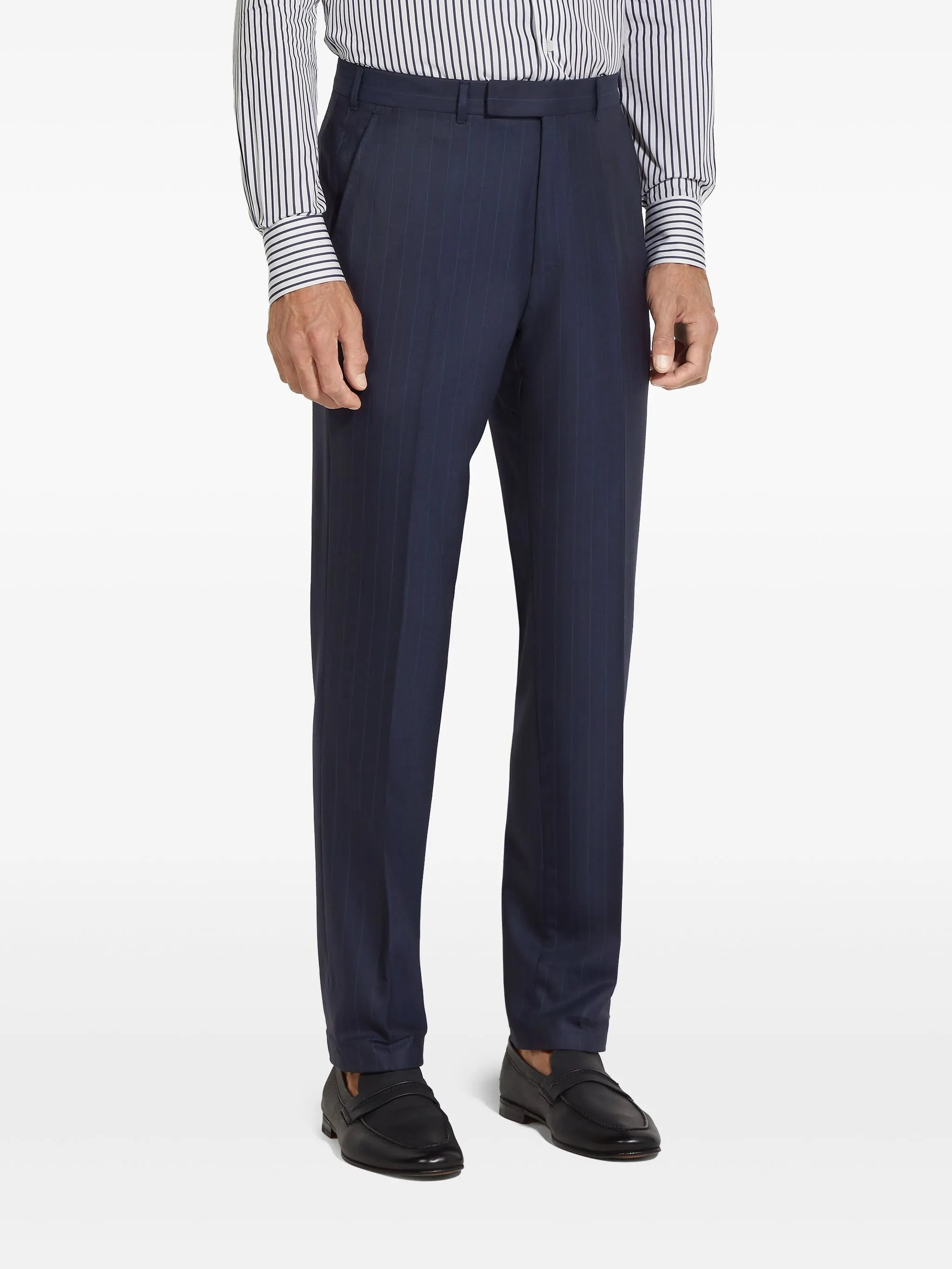 Zegna Pinstripe Suit in Navy