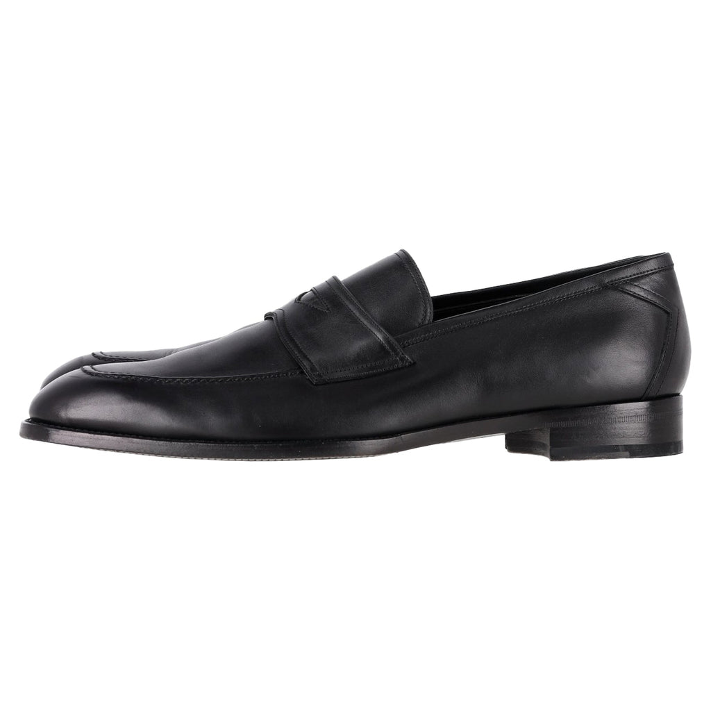 Ermenegildo Zegna Penny Loafers in Black Leather