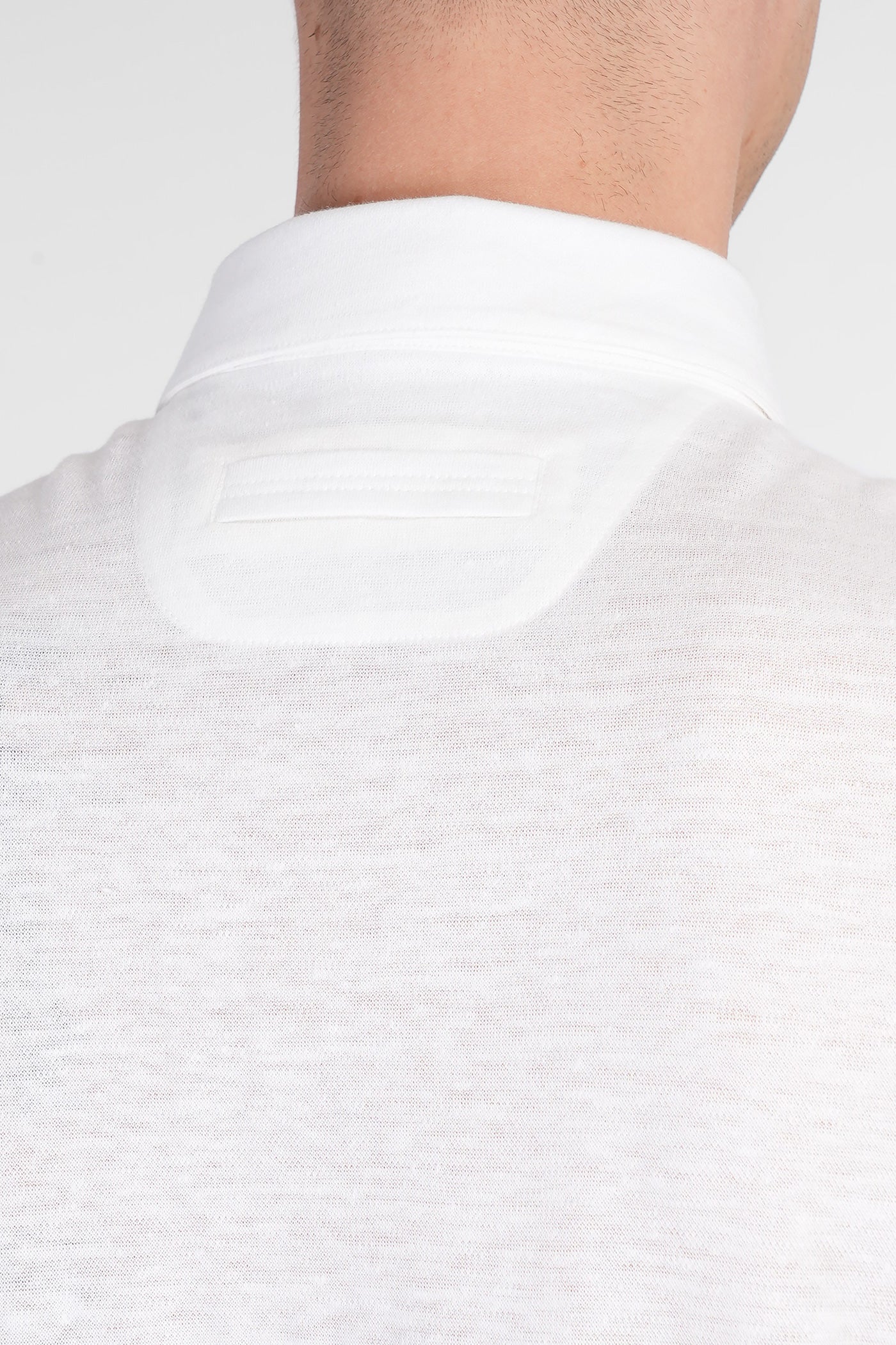Polo in beige linen
