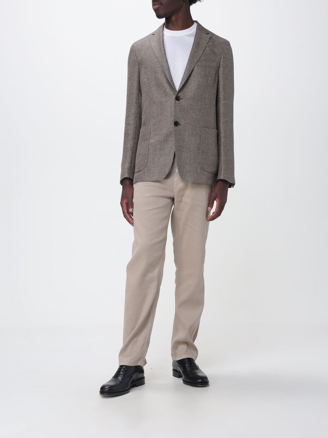 Zegna Jacket Men Brown