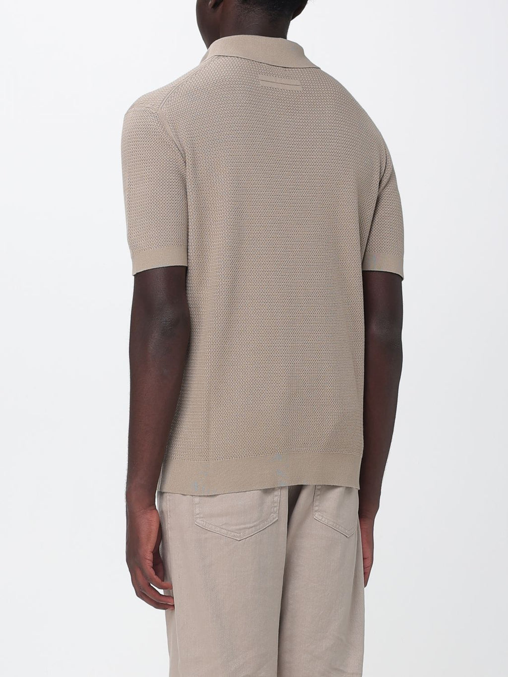 Zegna Polo Shirt Men Beige
