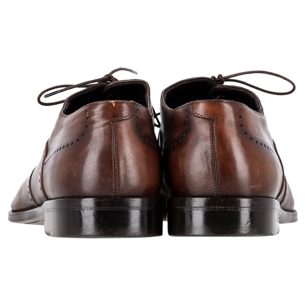 Ermenegildo Zegna Wingtip Oxford Shoes in Brown Leather