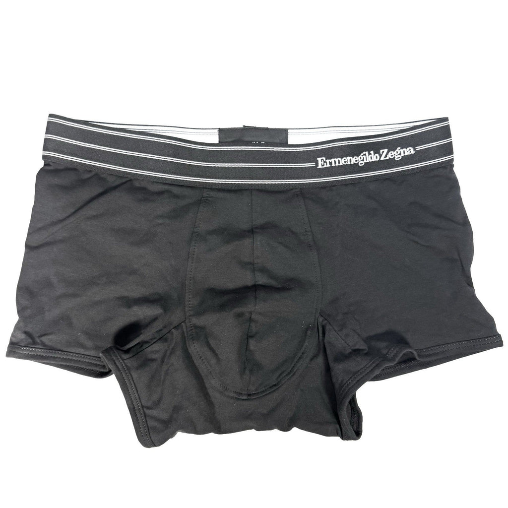 ERMENEGILDO ZEGNA Mens Stretch Cotton Trunk Underwear Black XS