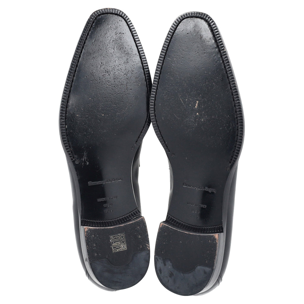 Ermenegildo Zegna Penny Loafers in Black Leather