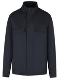 Zegna Navy Polyester Men's Jacket