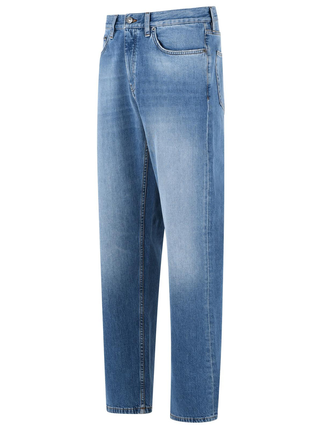 Zegna Light Blue Cotton Jeans Men