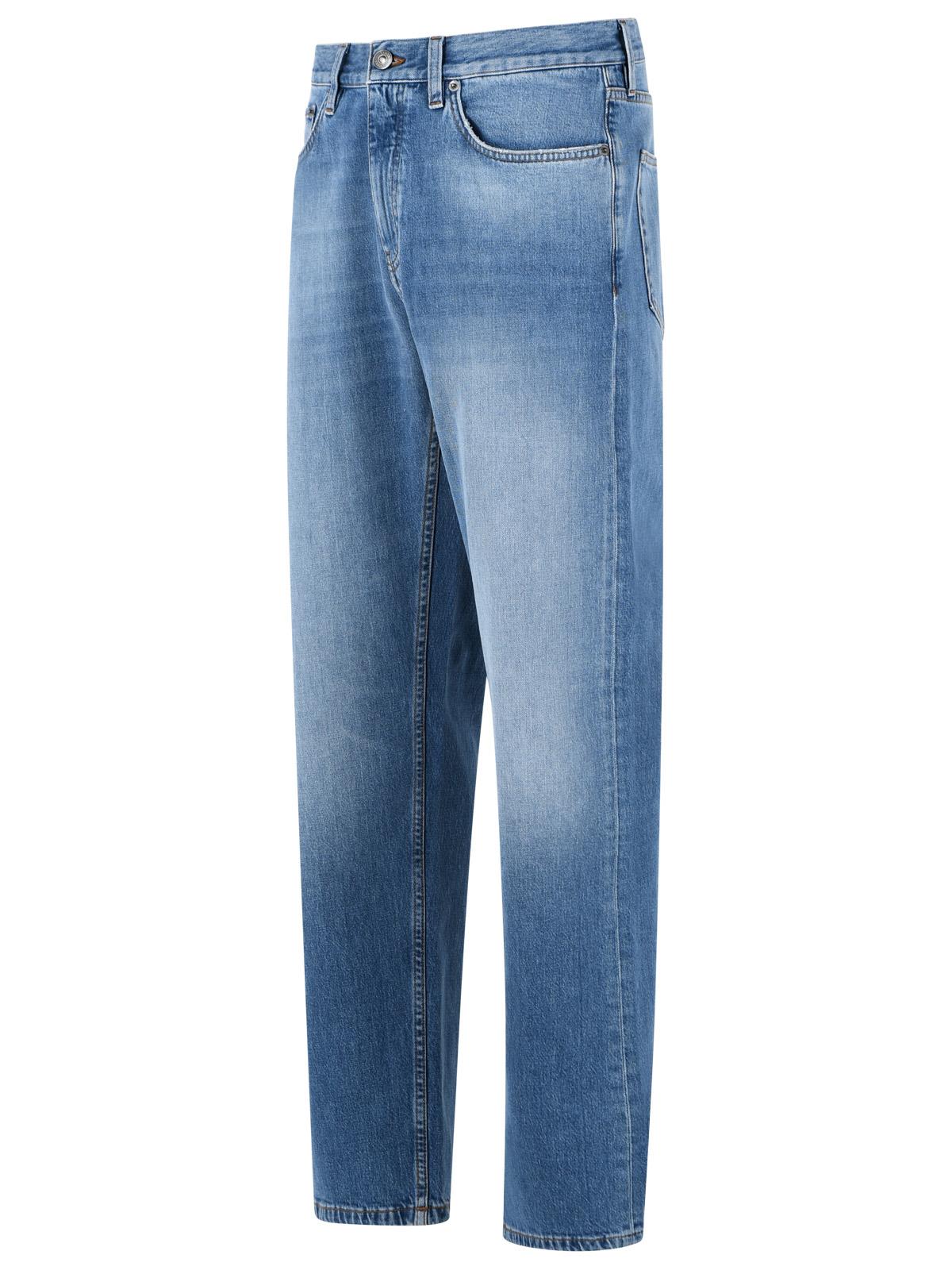 Zegna Light Blue Cotton Jeans Men