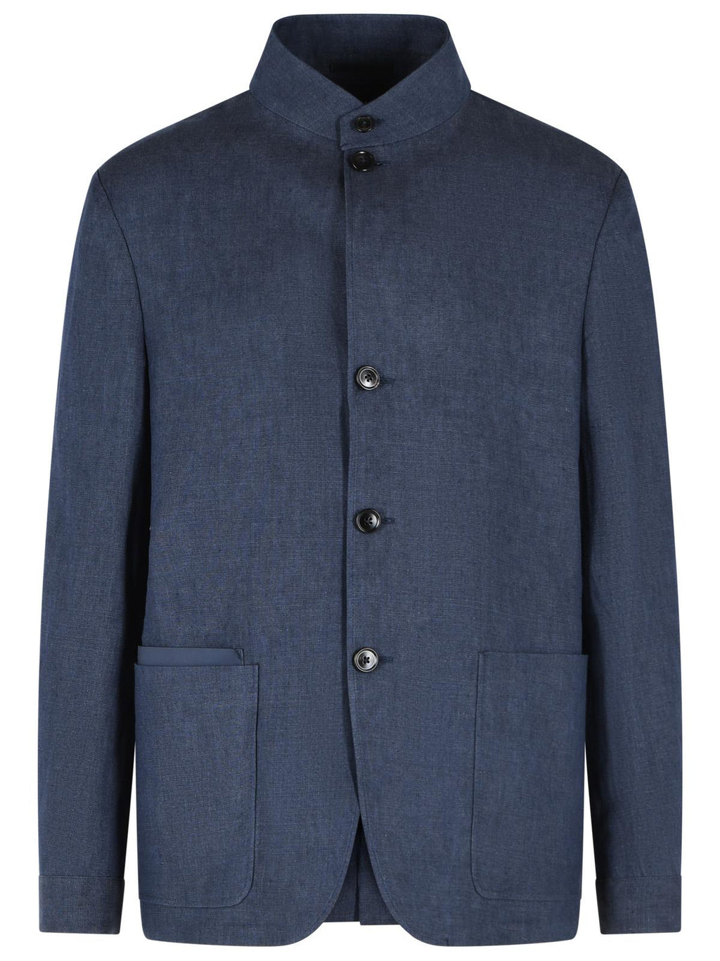 Zegna Blue Linen Jacket Men