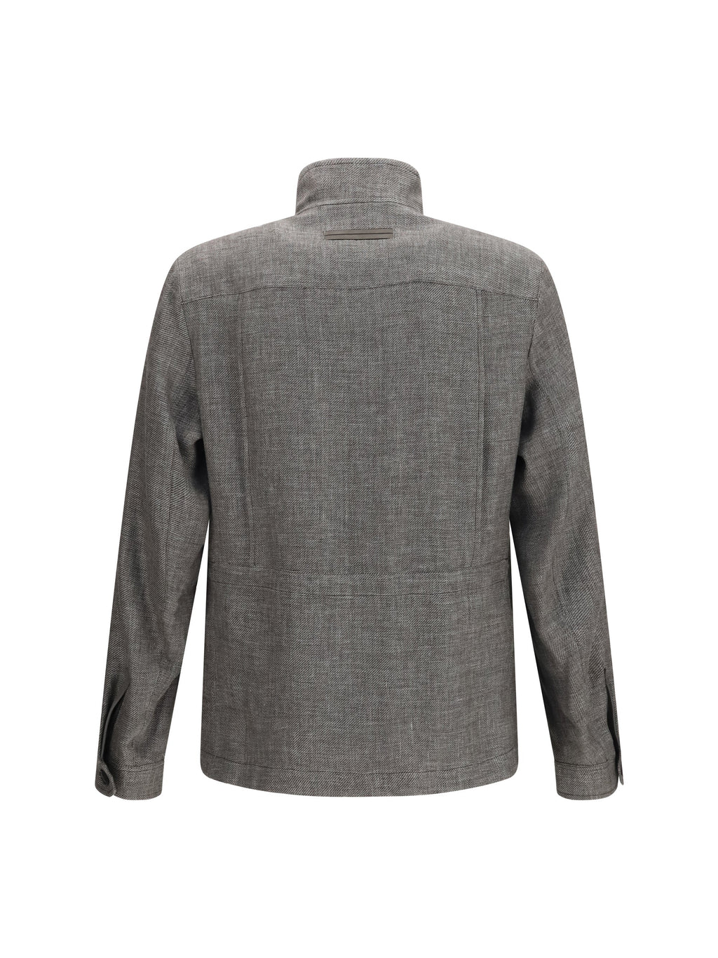 Zegna Men High-Collar Shirt Jacket