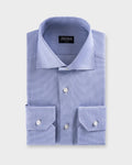 Blue Microtexture Trofeo Cotton Shirt