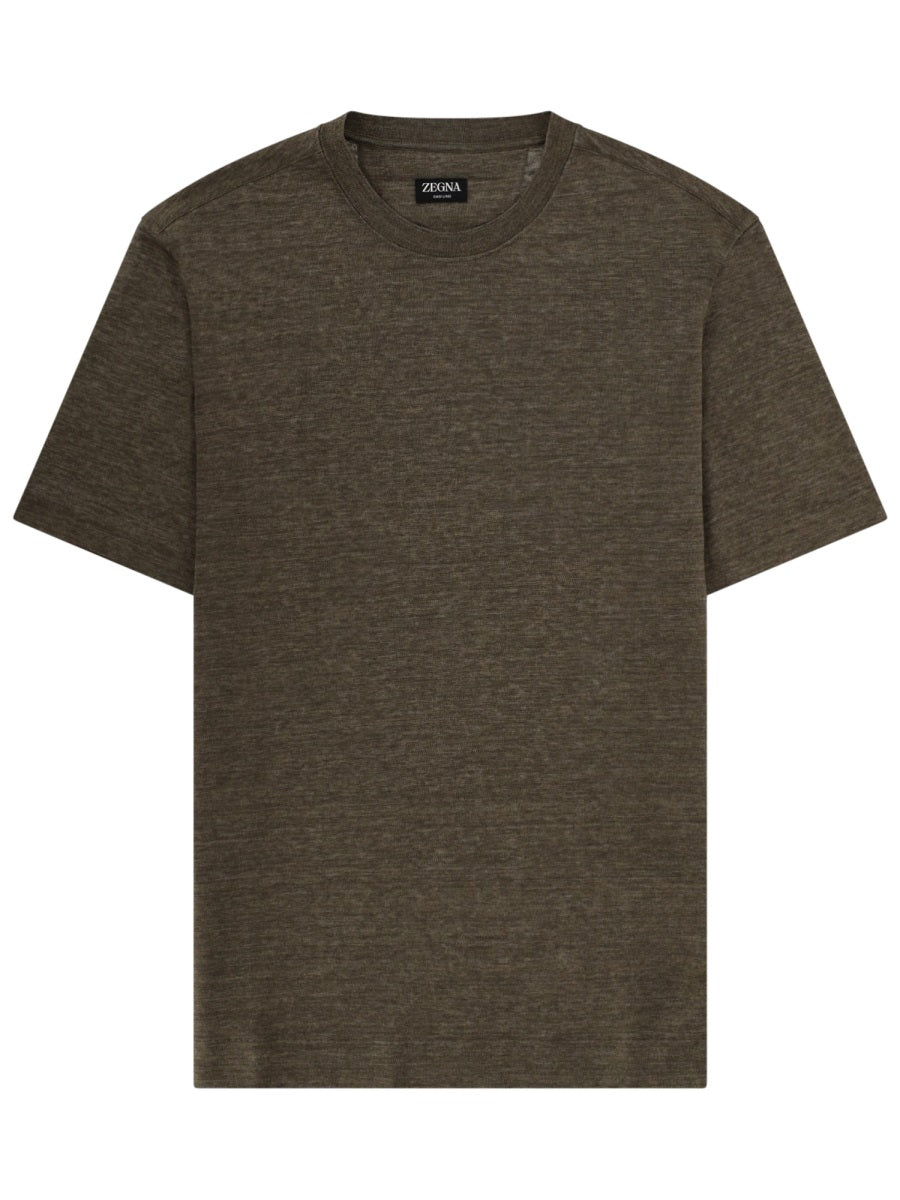 Oasi Linen Textured Crewneck T-Shirt