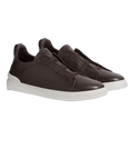 ZEGNA Triple Stitch Low-Top Sneaker Dark Brown
