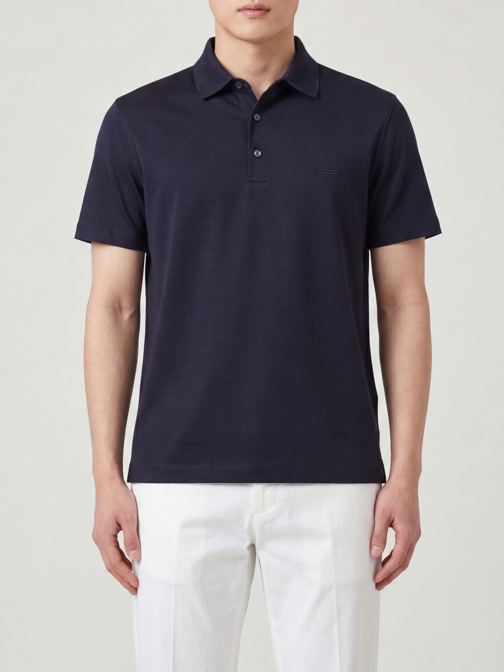Zegna Polo Shirt Men Navy