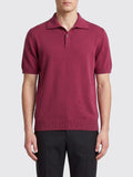 Zegna Polo Shirt Men Crimson