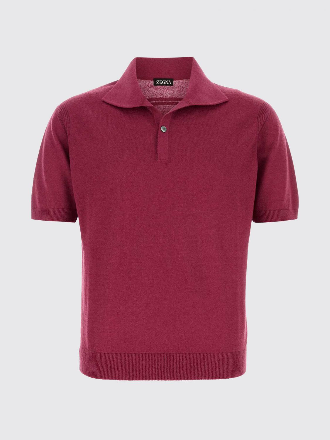 Zegna Polo Shirt Men Crimson