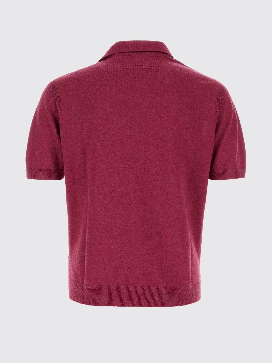 Zegna Polo Shirt Men Crimson