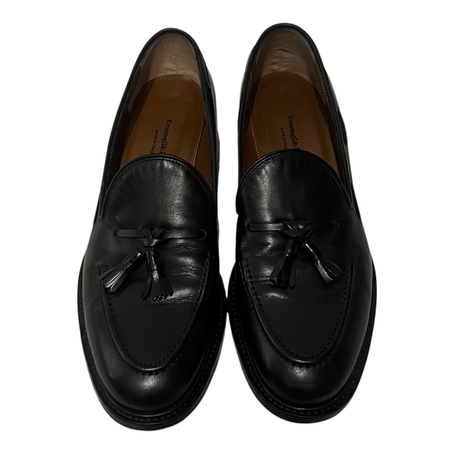 Ermenegildo Zegna/Loafers/EU 38/Leather/BLK/tassle loafers