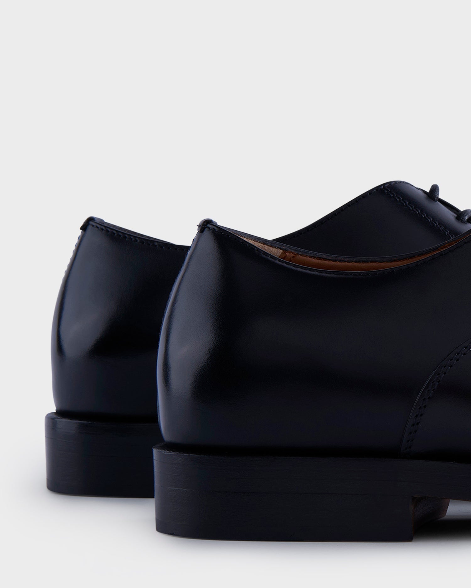 Black Leather Torino Oxford Shoes