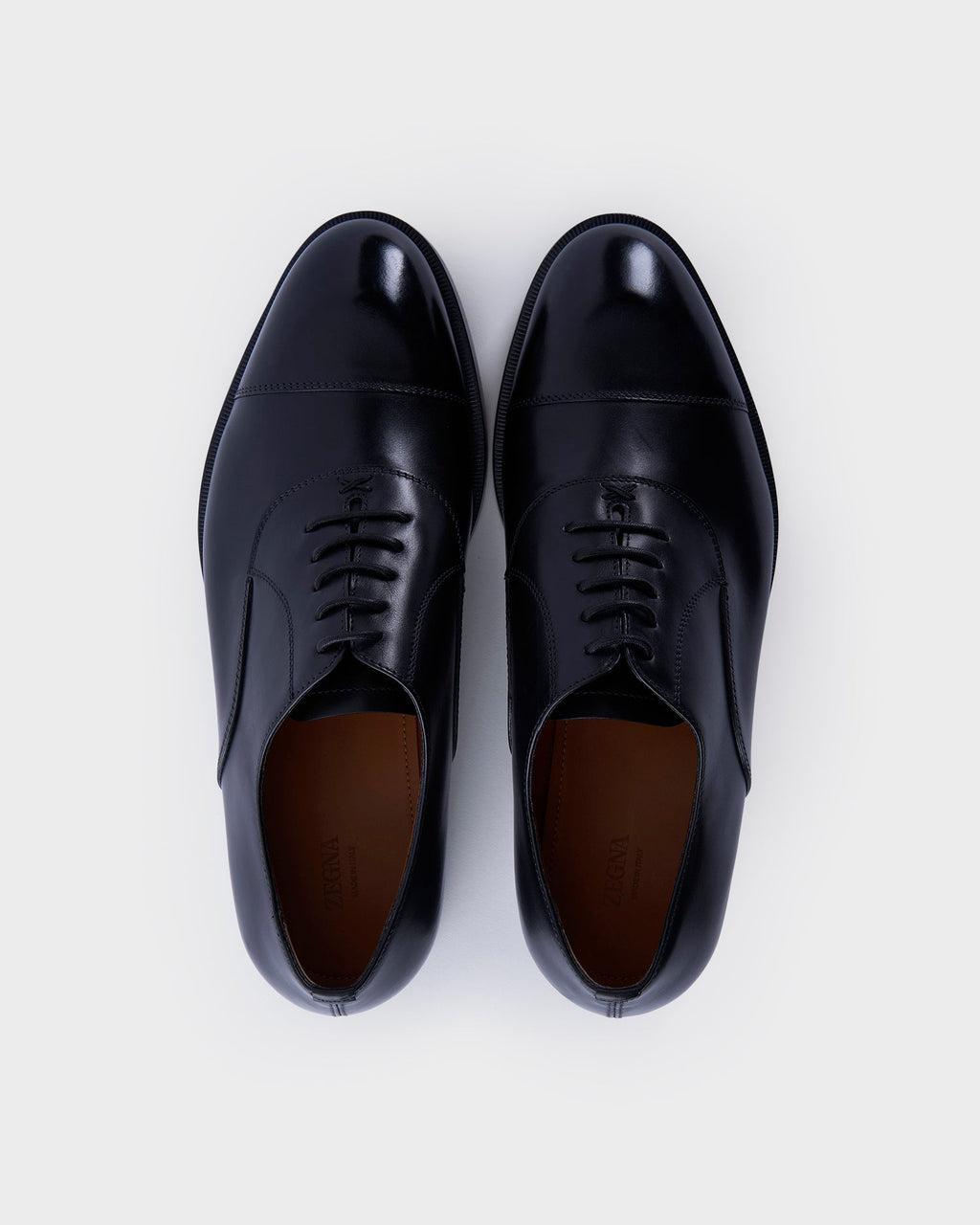 Black Leather Torino Oxford Shoes