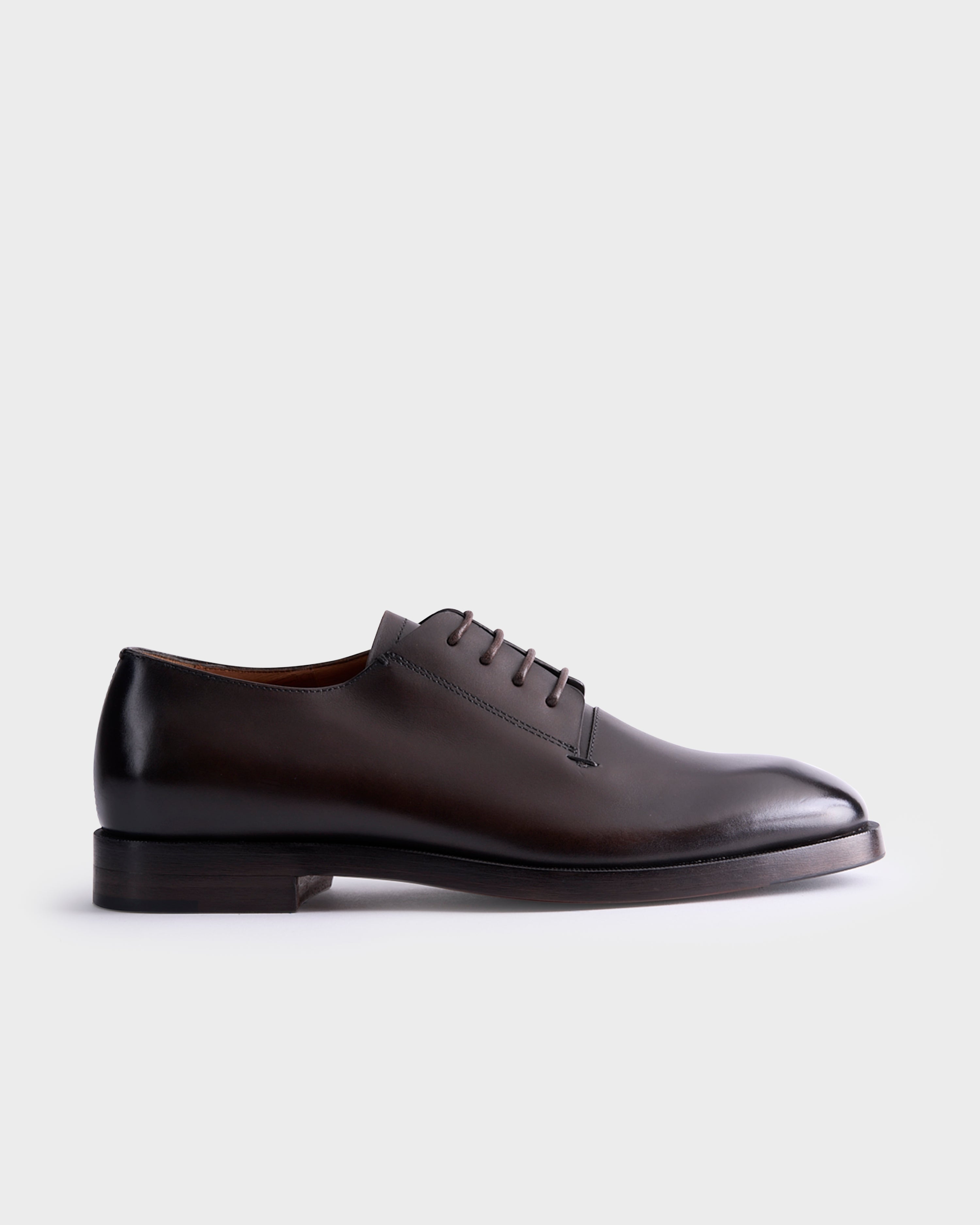 Brown Leather Torino Derby Shoes