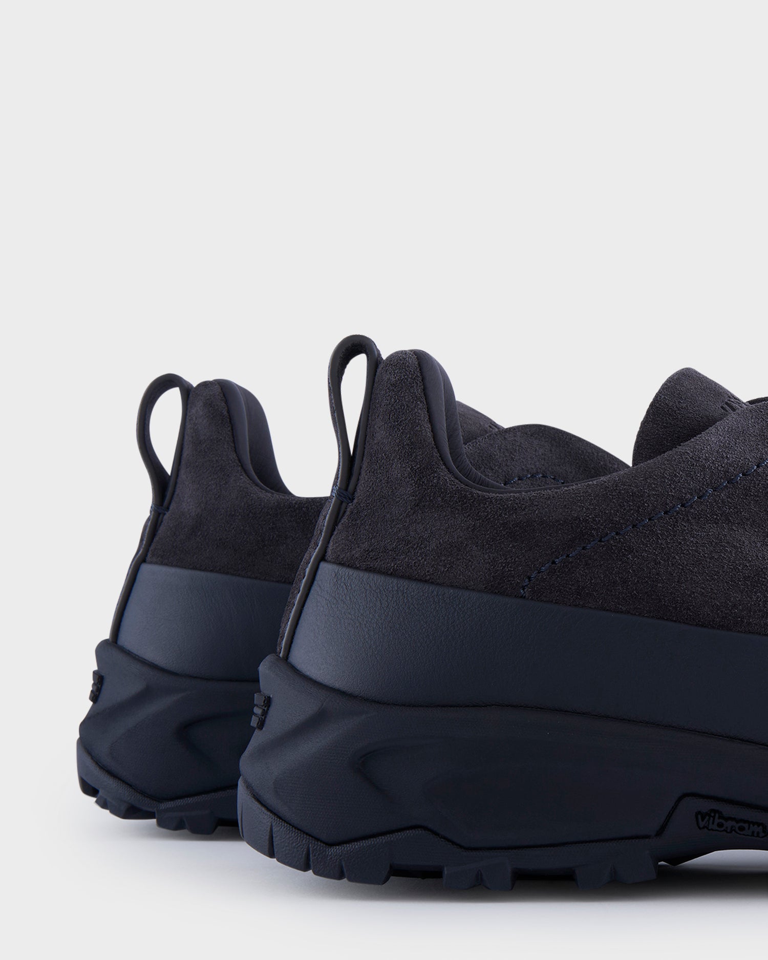 Navy Suede and Leather Triple Stitch Monte Sneakers