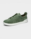 Triple Stitch Suede Sneaker | Green