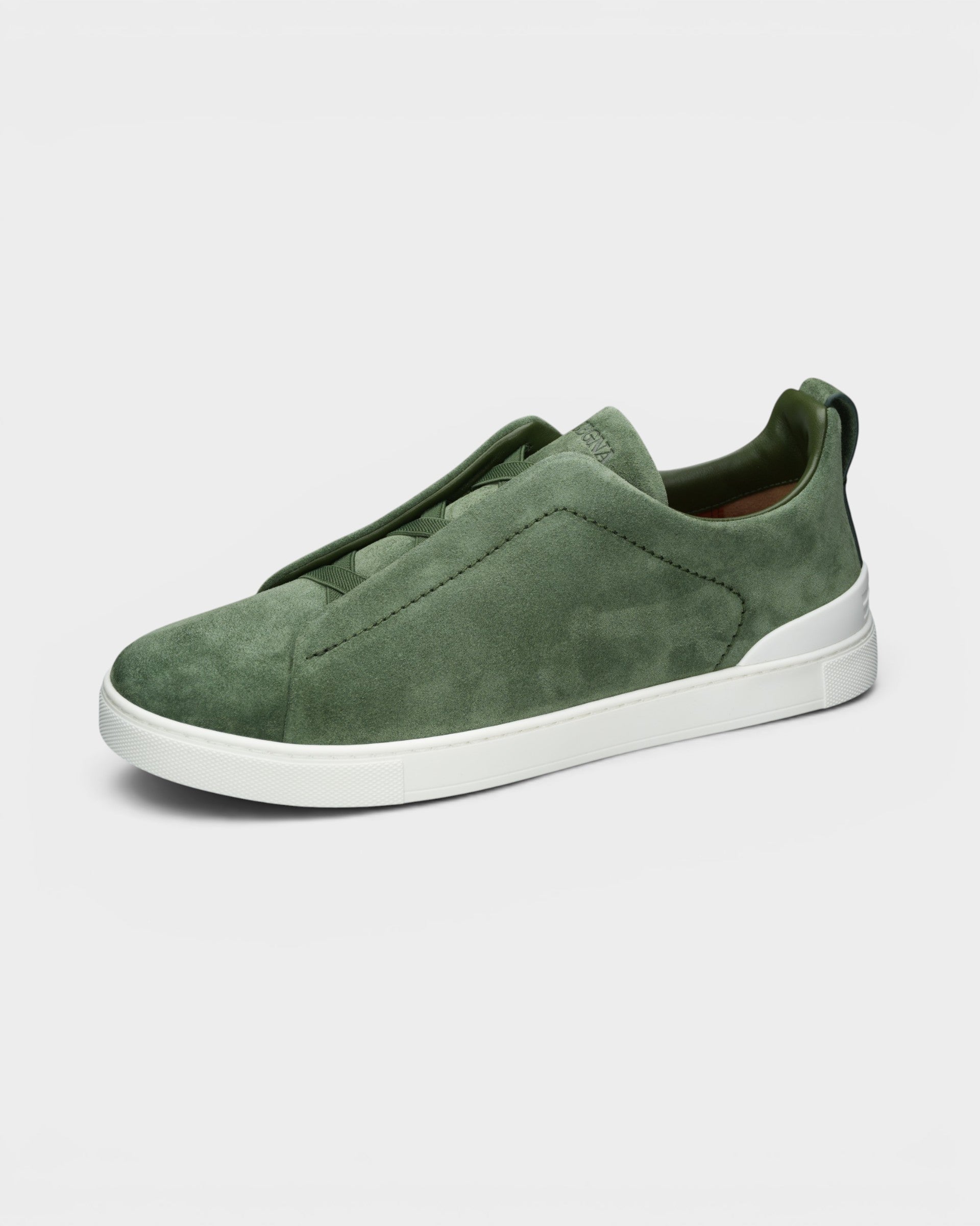 Triple Stitch Suede Sneaker | Green