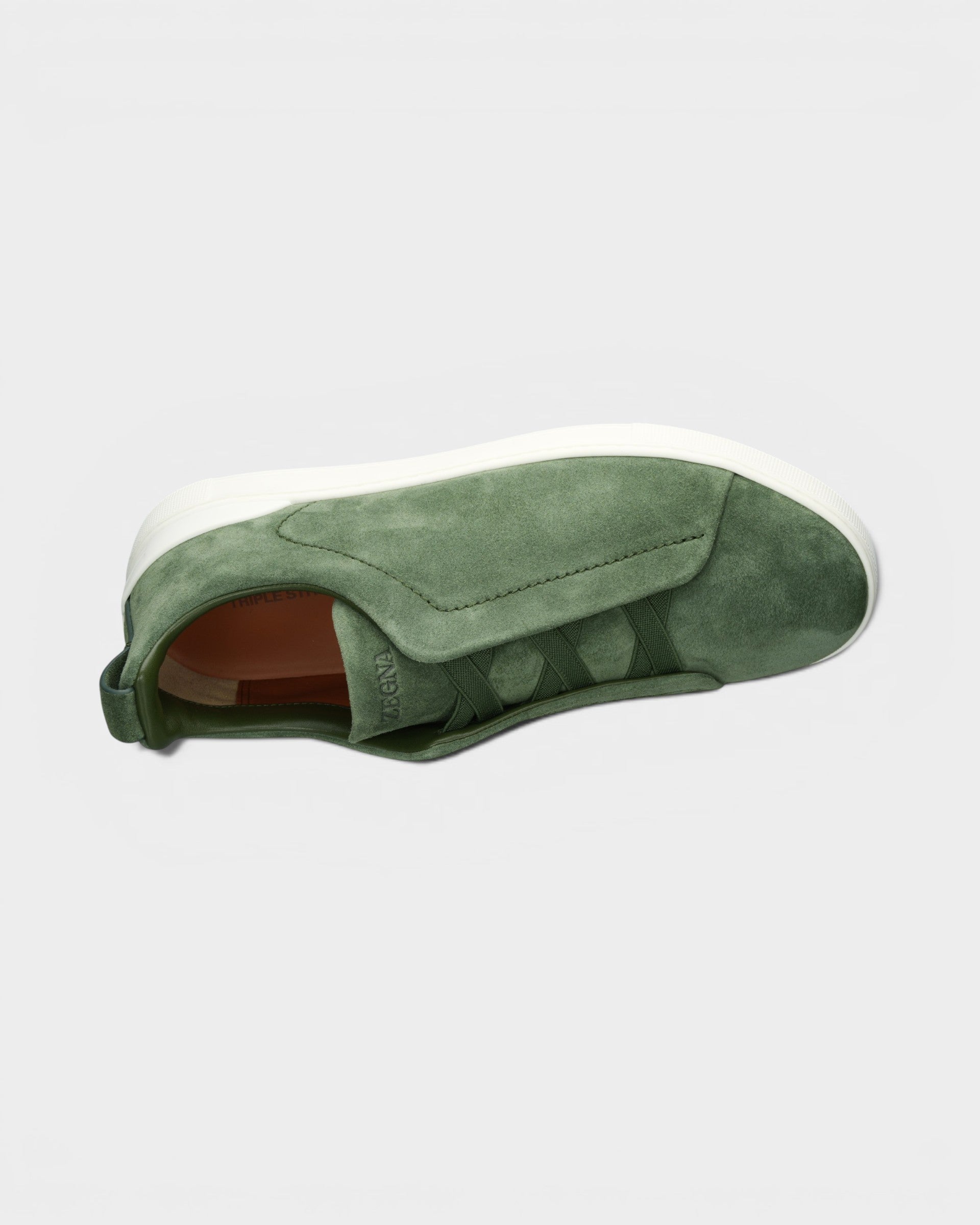 Triple Stitch Suede Sneaker | Green