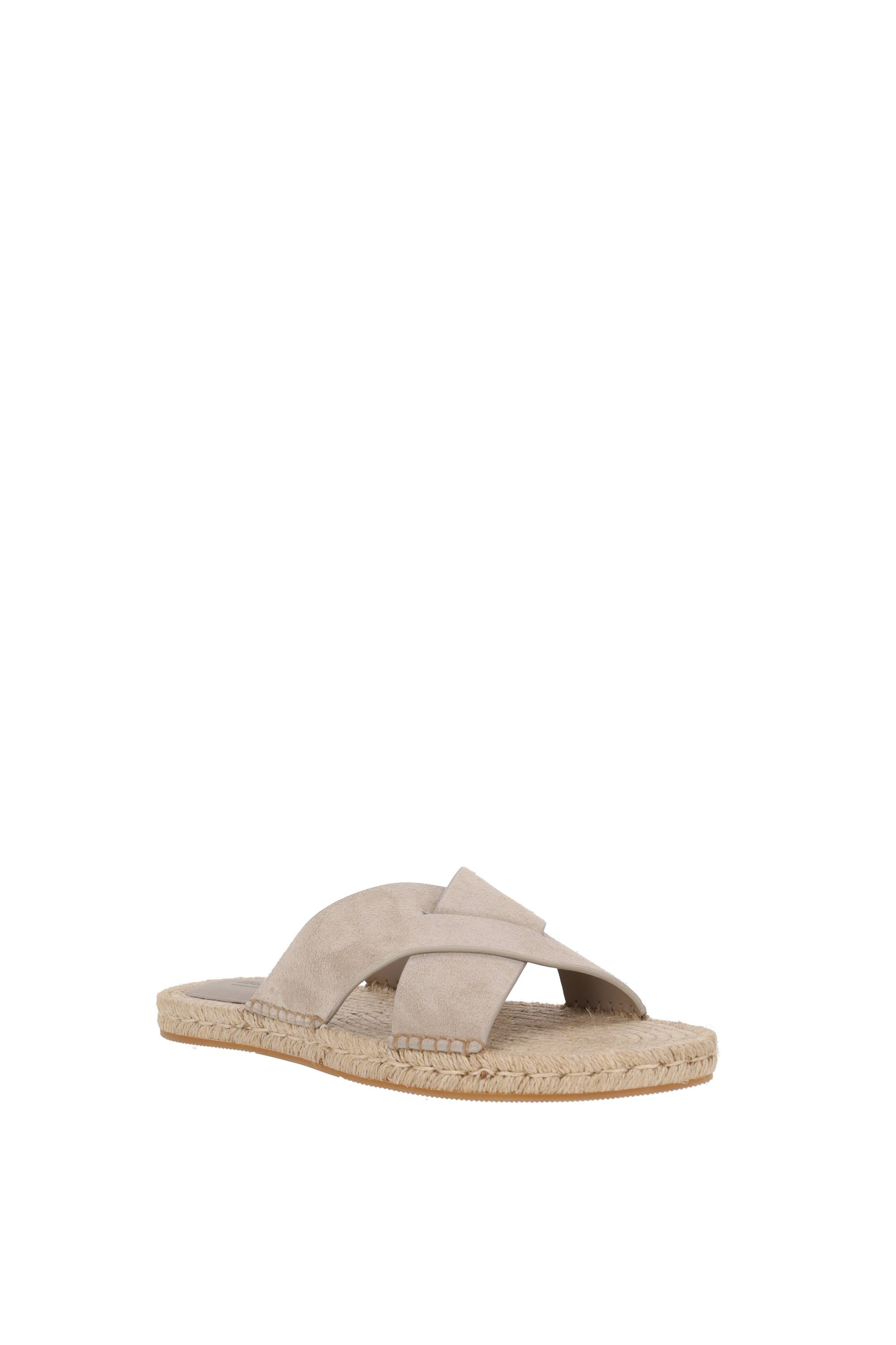Sandalo in pelle scamosciata