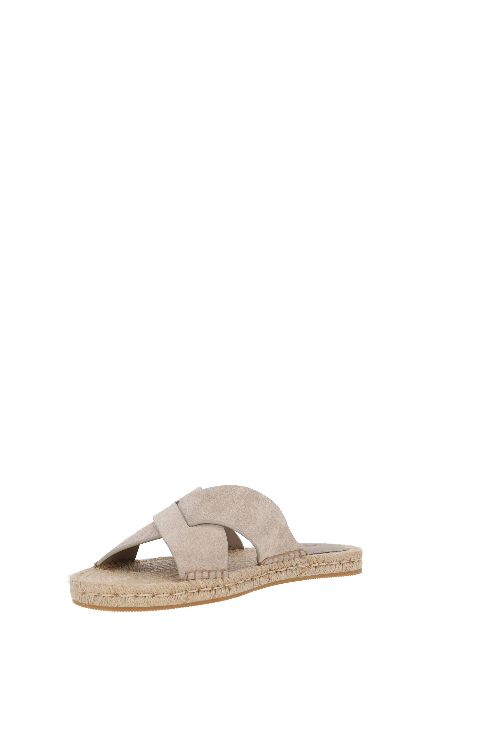 Sandalo in pelle scamosciata