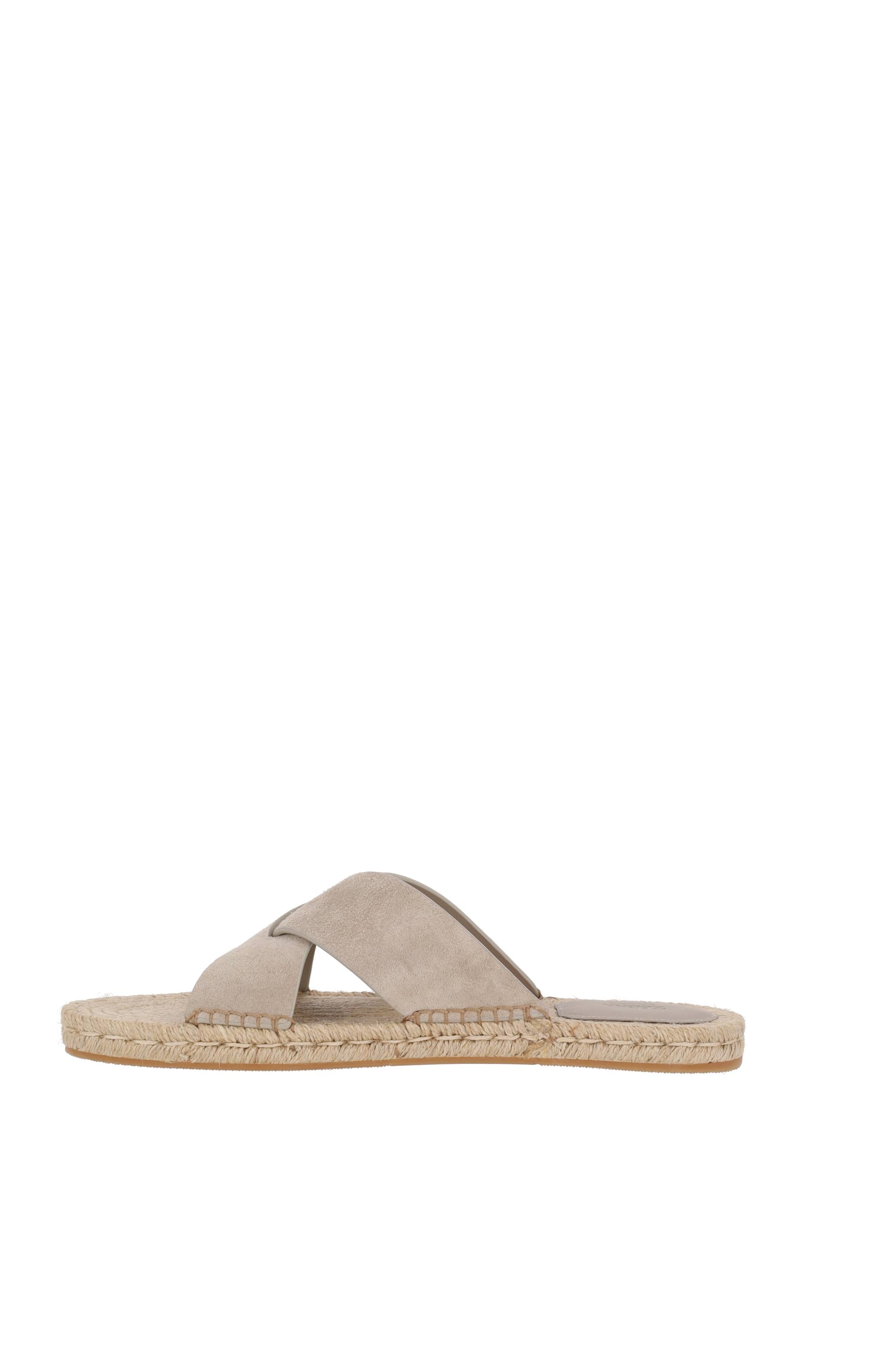 Sandalo in pelle scamosciata