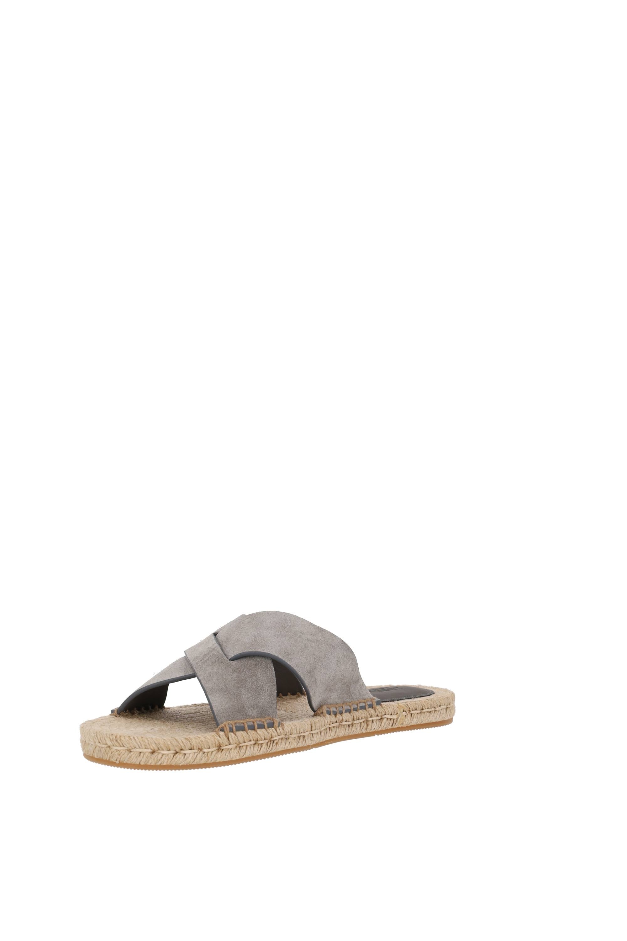 Sandalo in pelle scamosciata
