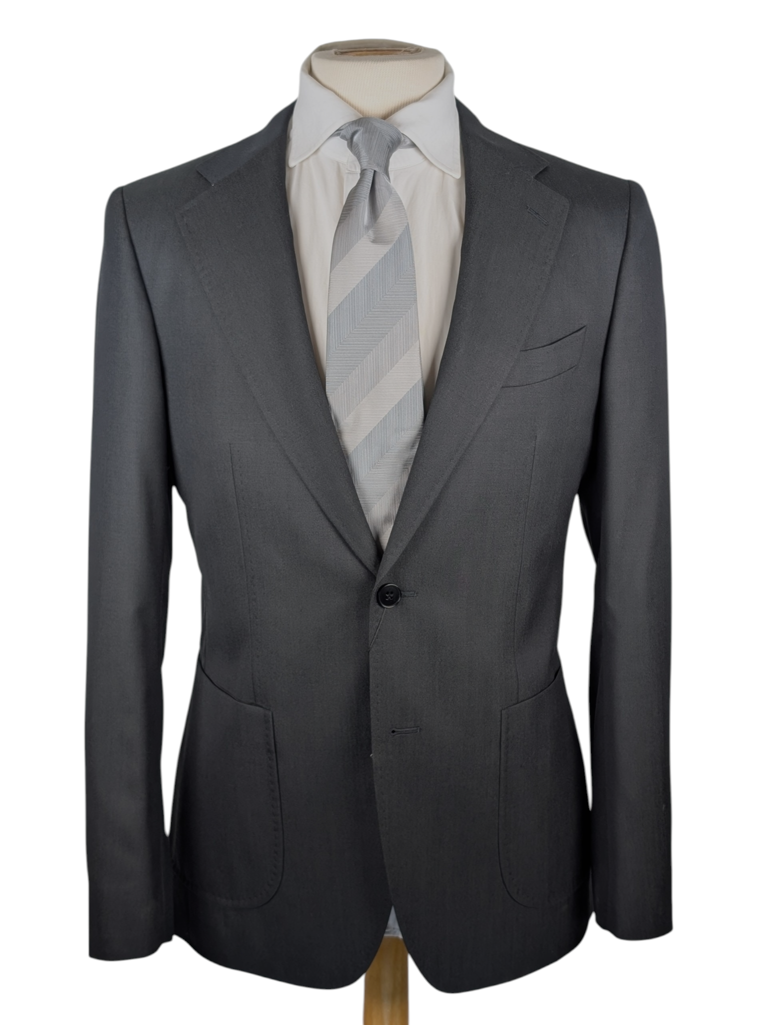 Benjamin x Zegna Suit Dark Charcoal Grey Wool/Silk