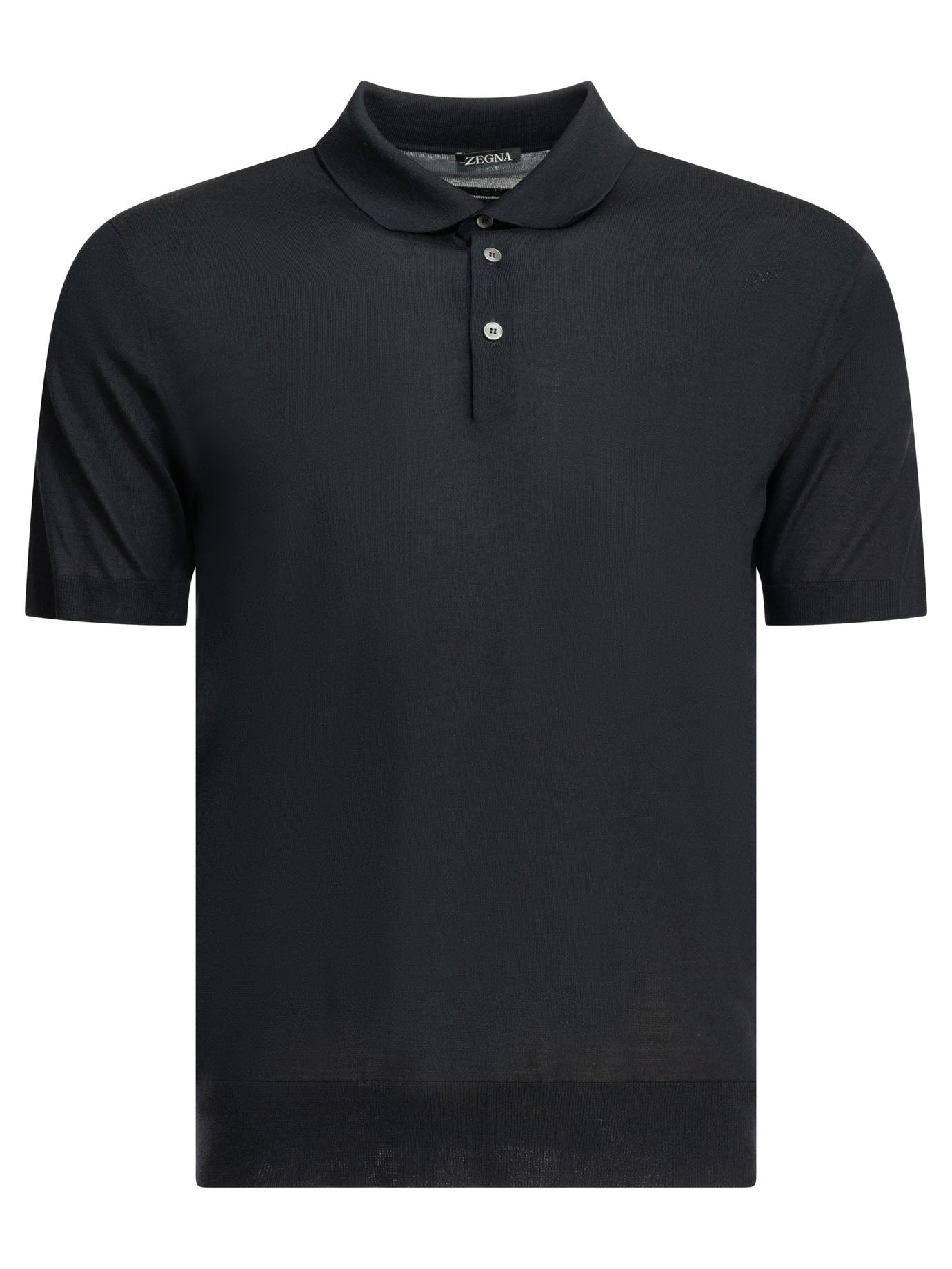 Zegna Wool Polo Shirt Blue Men