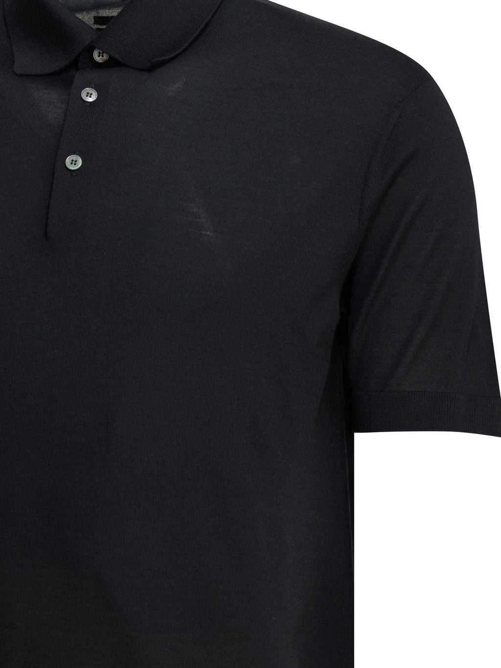 Zegna Wool Polo Shirt Blue Men