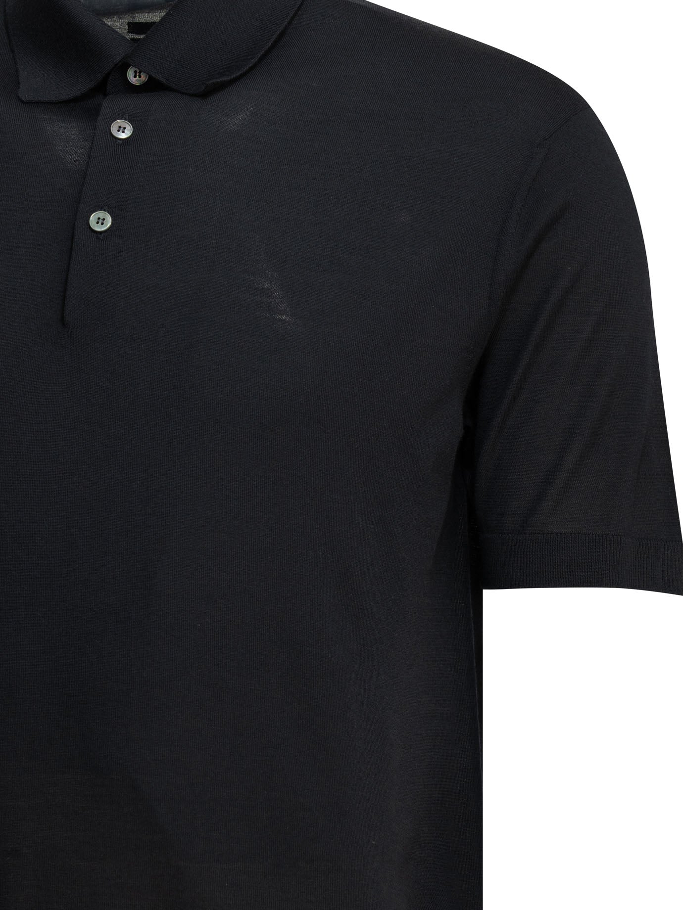 Zegna Wool Polo Shirt Blue Men
