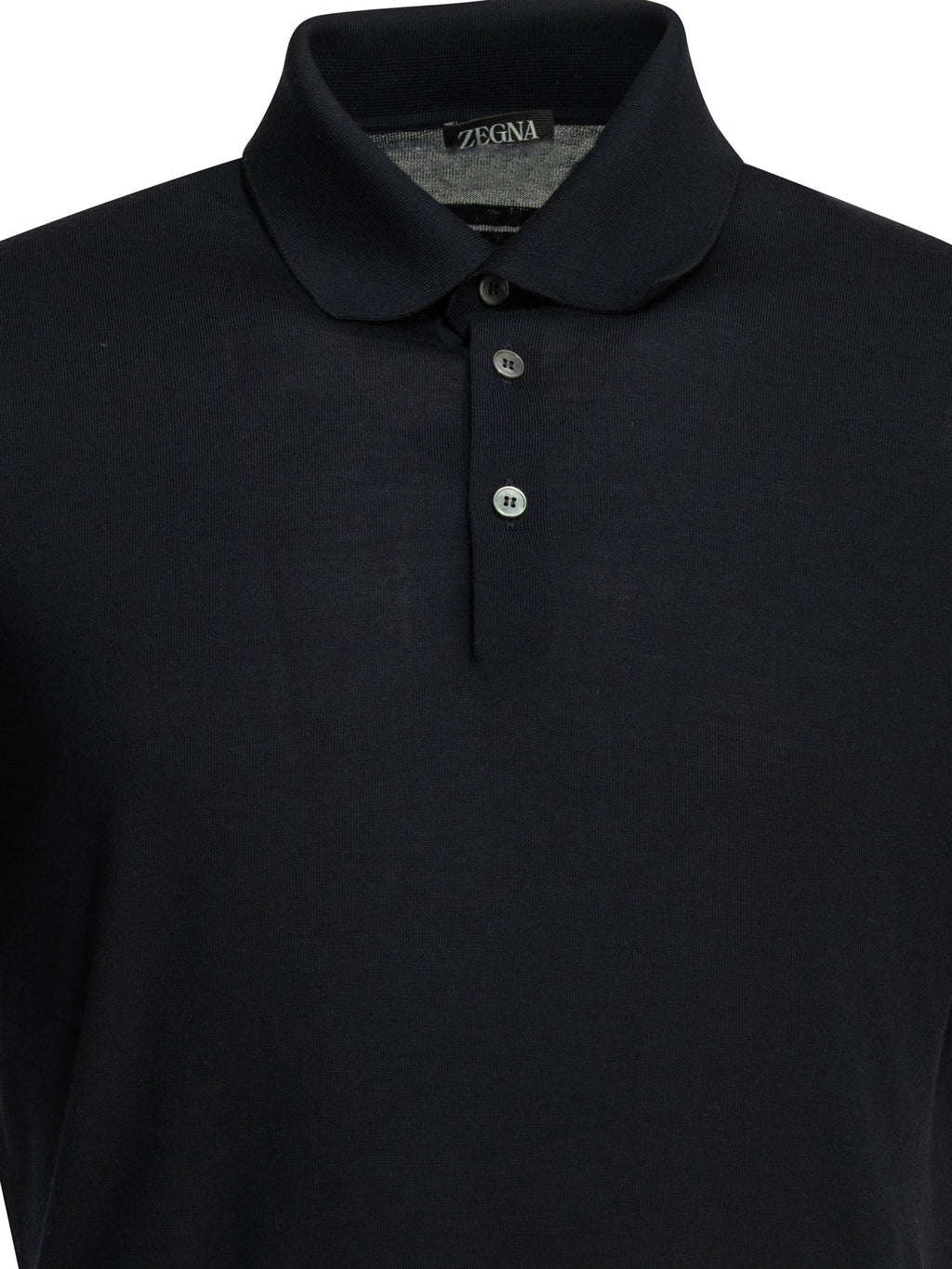 Zegna Wool Polo Shirt Blue Men