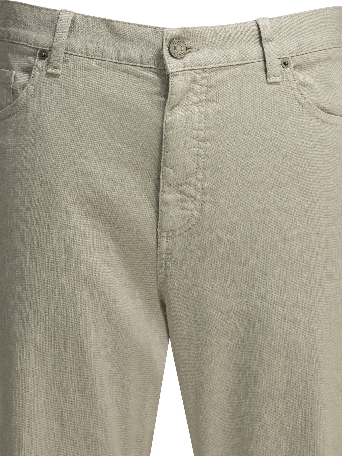 Zegna Roccia Straight Leg Jeans Grey Men